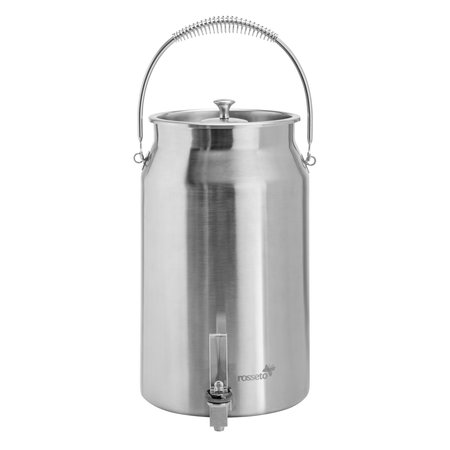 ROSSETO 3 Gal. Brushed Stainless Steel Milk Urn with Ice Chamber LD207